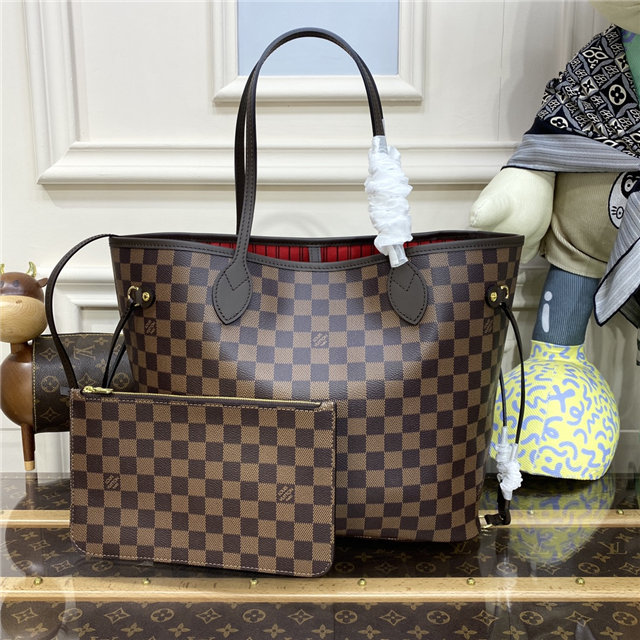 Louis Vuitton Damier Canvas Neverfull MM N41358 Red