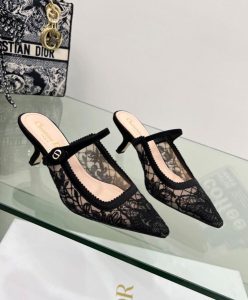 Dior Womens Capture Heeled Mule Black-2