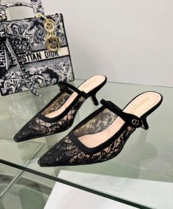 Dior Womens Capture Heeled Mule Black-4