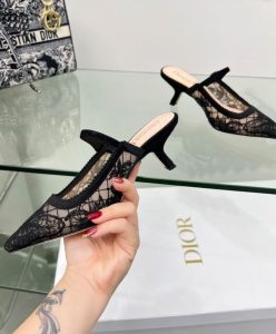 Dior Womens Capture Heeled Mule Black-5