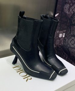 Dior Womens D-Motion Heeled Ankle Boot Black-2