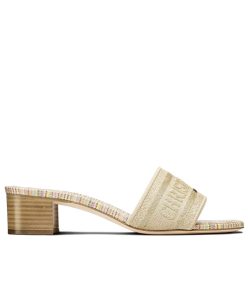 Dior Womens Dway Heeled Slide Apricot-1