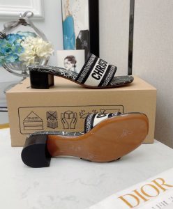 Dior Womens Dway Heeled Slide Black-10