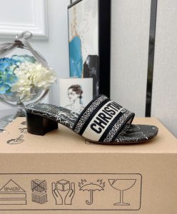 Dior Womens Dway Heeled Slide Black-2