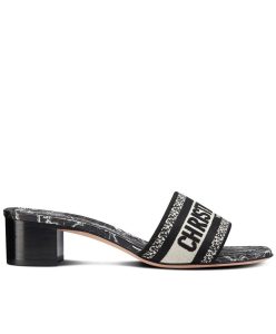 Dior Womens Dway Heeled Slide Black-6
