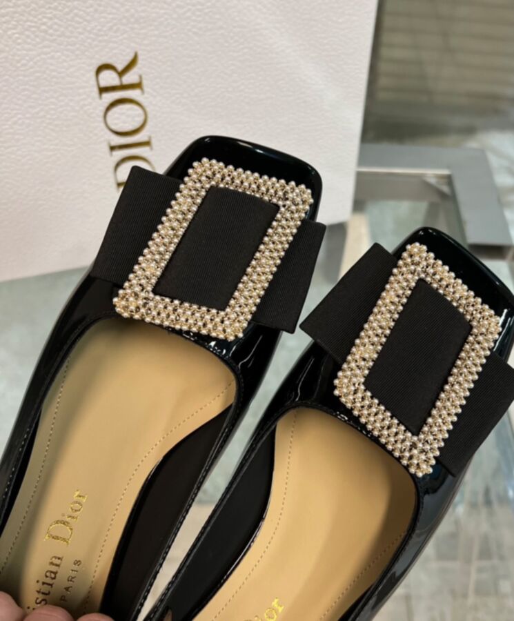 Dior Womens Idylle Ballet Pump Black-7