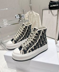 Dior Womens WalknDior High-Top Platform Sneaker Dark Blue-5