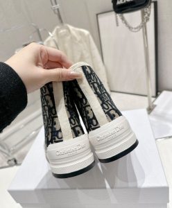 Dior Womens WalknDior High-Top Platform Sneaker Dark Blue-8