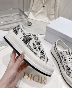 Dior Womens WalknDior Platform Sneaker Cream-5