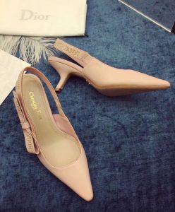 Dior Womens ja Dior high-heeled shoe in black lambskin studs Pink-3