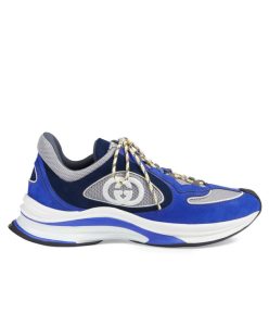 Gucci Mens Run Sneaker 749785 Blue-1