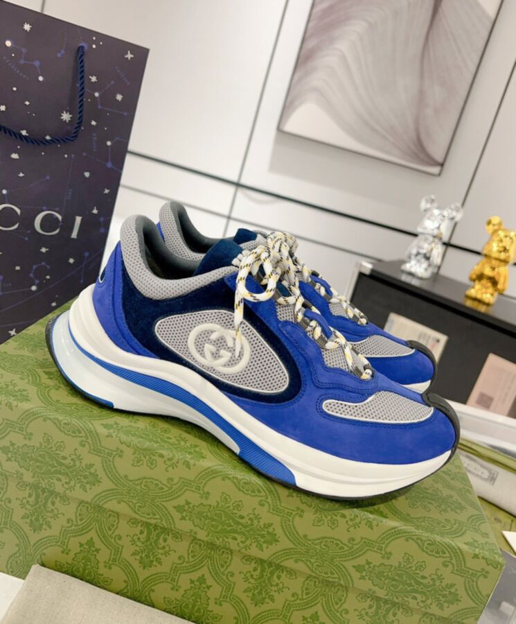 Gucci Mens Run Sneaker 749785 Blue-3