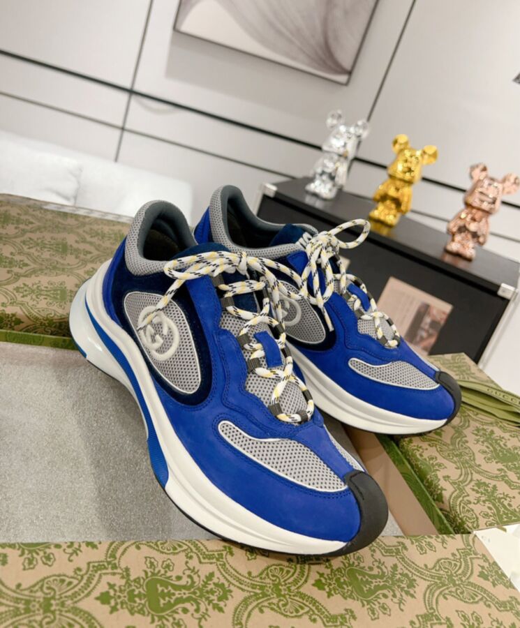 Gucci Mens Run Sneaker 749785 Blue-4