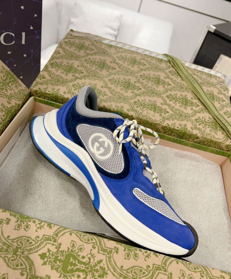 Gucci Mens Run Sneaker 749785 Blue-5
