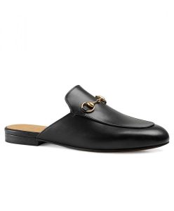 Gucci Princetown Leather Slipperr 423513 Black-1