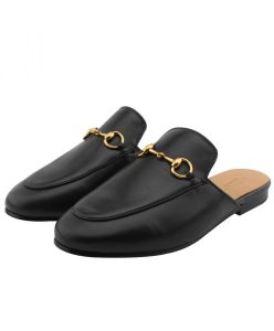 Gucci Princetown Leather Slipperr 423513 Black-2