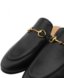 Gucci Princetown Leather Slipperr 423513 Black-4