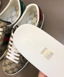 Gucci Unisex Ace GG Supreme bees sneaker 548950 Coffee-10