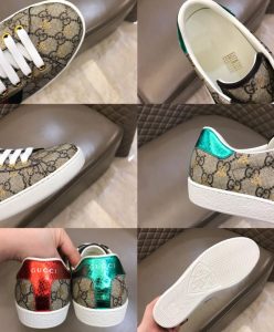 Gucci Unisex Ace GG Supreme bees sneaker 548950 Coffee-9