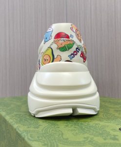 Gucci Unisex Animal Print Rhyton Sneaker 738878 Cream-10