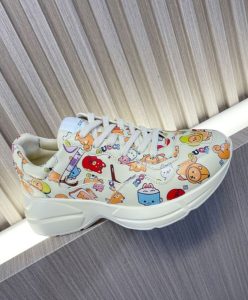 Gucci Unisex Animal Print Rhyton Sneaker 738878 Cream-2