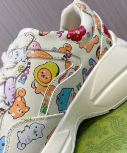 Gucci Unisex Animal Print Rhyton Sneaker 738878 Cream-9