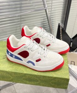 Gucci Unisex Basket Sneaker Red-3
