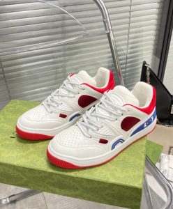Gucci Unisex Basket Sneaker Red-4