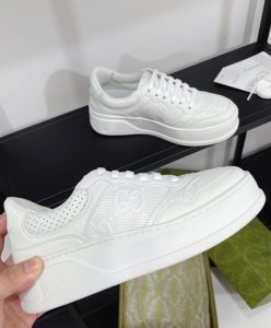 Gucci Unisex GG Embossed Sneaker White-5