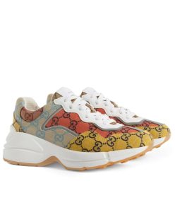 Gucci Unisex Rhyton GG Multicolor Sneaker Yellow-1