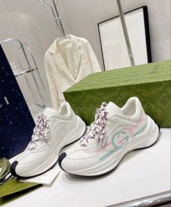 Gucci Unisex Run Sneaker 734904 Cream-3