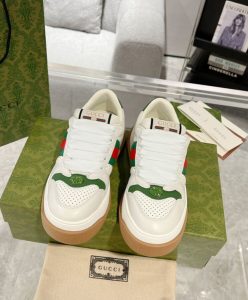 Gucci Unisex Screener Trainer With Web 771880 Green-2