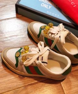 Gucci Unisex Screener sneaker with cherries 571961 Green-8