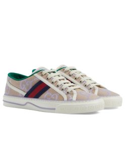 Gucci Unisex Tennis 1977 Jumbo GG Sneaker 725879 Purple-1