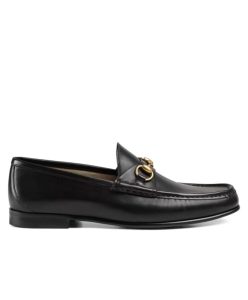 Gucci Womens 1953 Horsebit Leather Loafer 307929 Black-1
