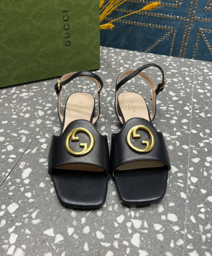 Gucci Womens Blondie Sandal 729957 Black-2