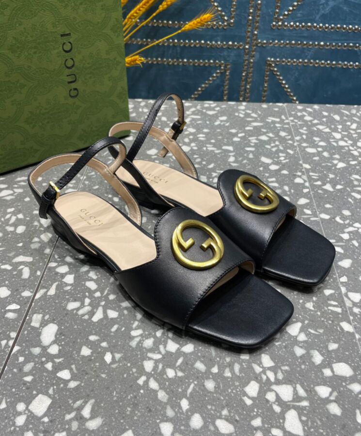 Gucci Womens Blondie Sandal 729957 Black-4