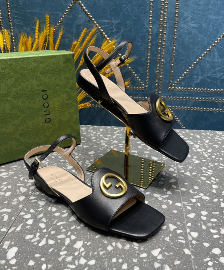 Gucci Womens Blondie Sandal 729957 Black-5