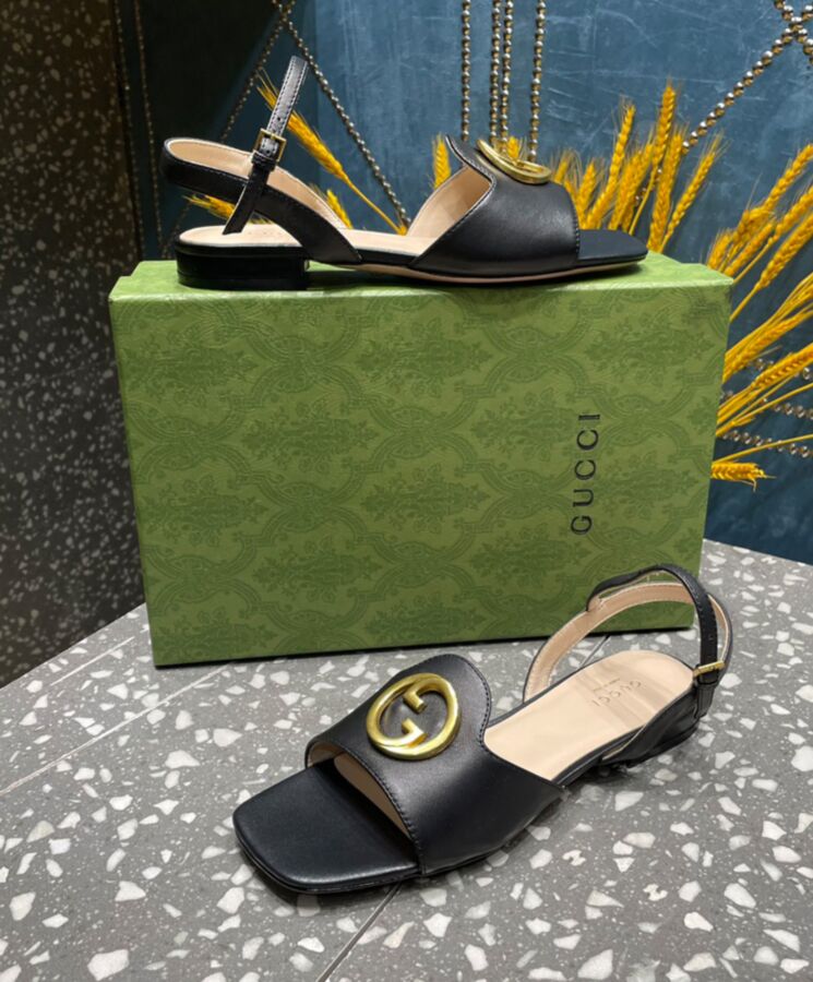Gucci Womens Blondie Sandal 729957 Black-6