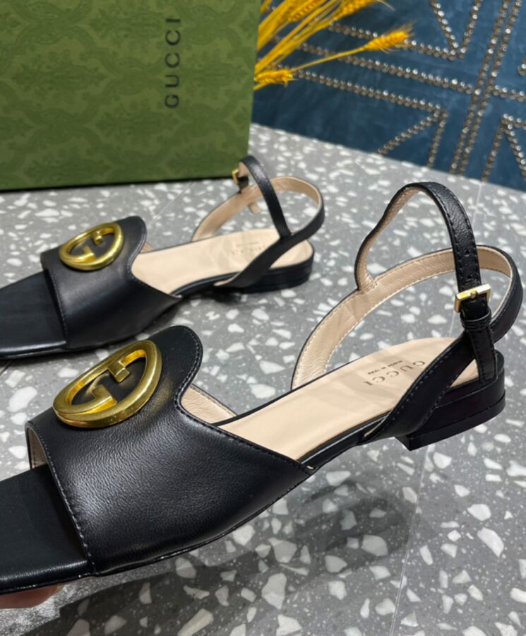 Gucci Womens Blondie Sandal 729957 Black-9