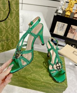 Gucci Womens Crystal Interlocking G Sandal 739098-5