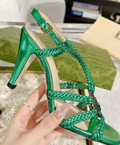 Gucci Womens Crystal Interlocking G Sandal 739098-9