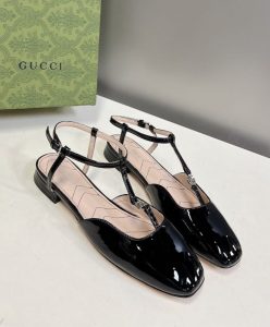 Gucci Womens Double G Ballet Flat 754136 Black-3
