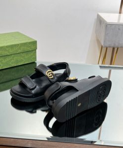 Gucci Womens Double G Sandal 771578 Black-10