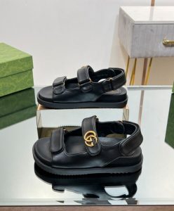 Gucci Womens Double G Sandal 771578 Black-7