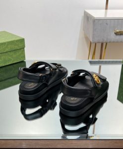 Gucci Womens Double G Sandal 771578 Black-9