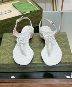 Gucci Womens Double G Thong Sandal 739175 Cream-2