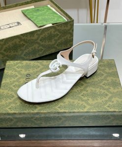 Gucci Womens Double G Thong Sandal 739175 Cream-5