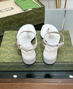 Gucci Womens Double G Thong Sandal 739175 Cream-7