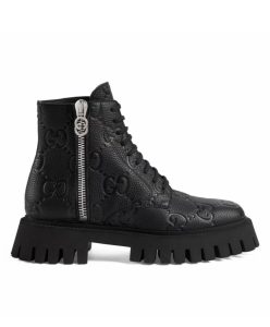 Gucci Womens GG Leather Boot 751712 Black-1